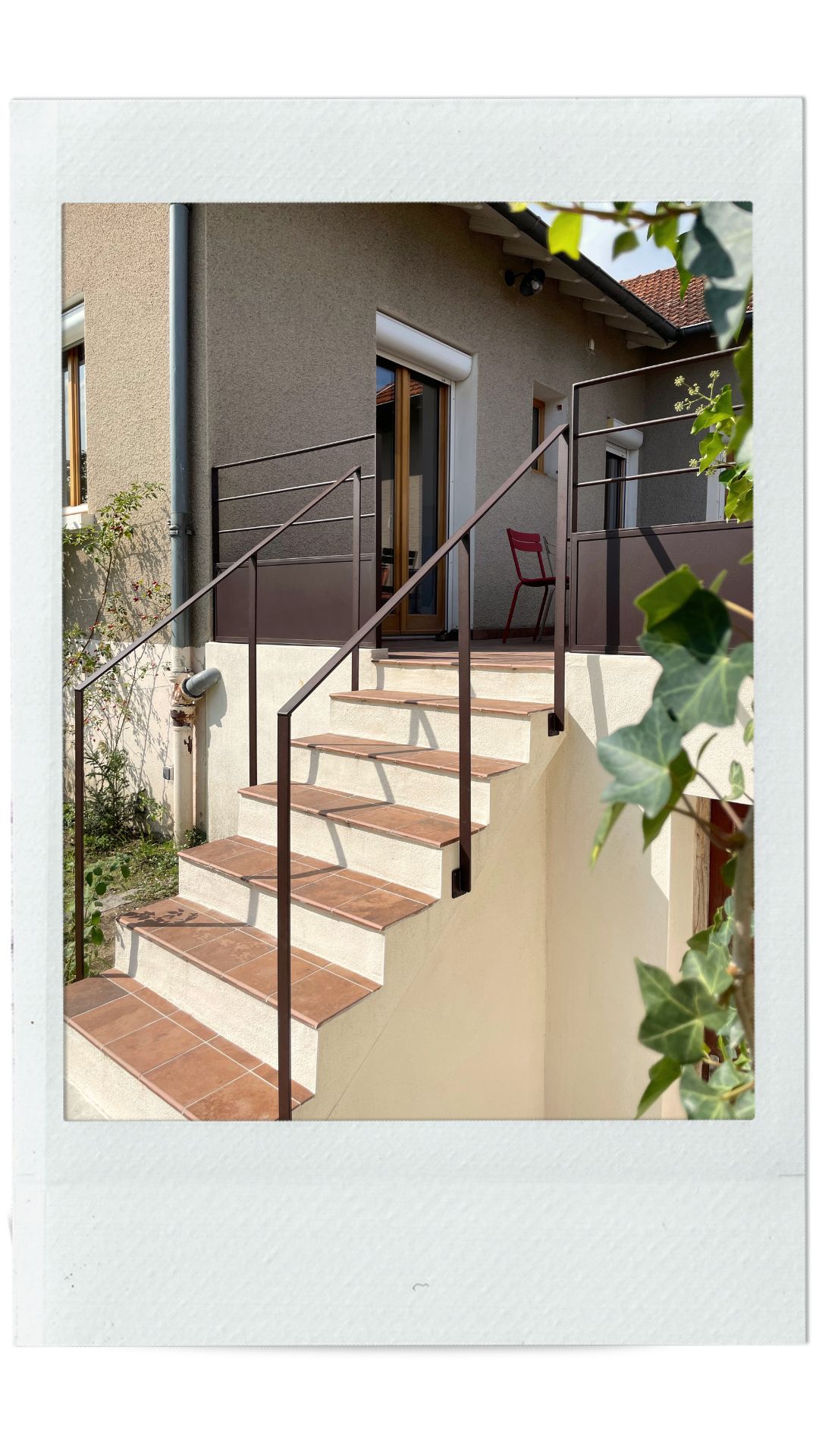 Vue d'ensemble du projet Tonka main courante et garde-corps terrasse