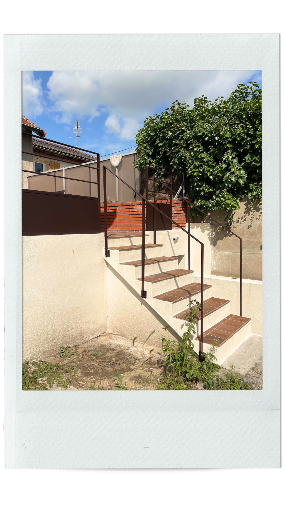 Vue d'ensemble du projet Tonka main courante et garde-corps terrasse