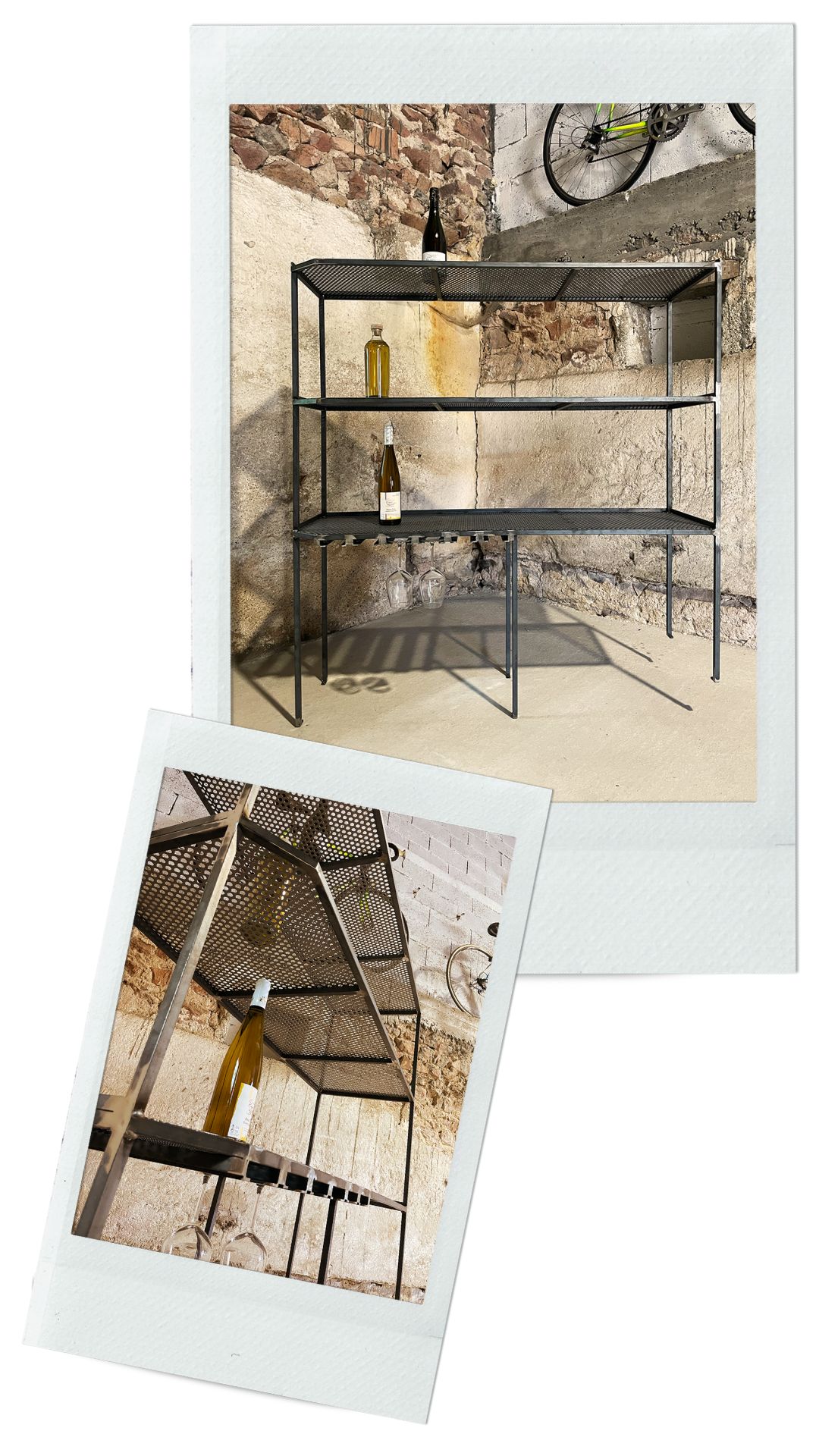 Étagère sur mesure de cuisine de restaurant avec détails